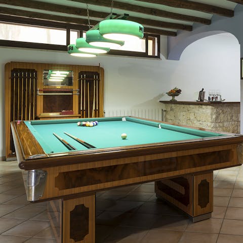 Challnge your loved ones to a friendly round of pool