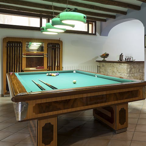 Challnge your loved ones to a friendly round of pool