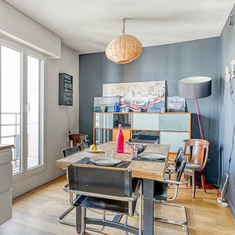 Rustle up your own French fancies in the kitchen and dining area