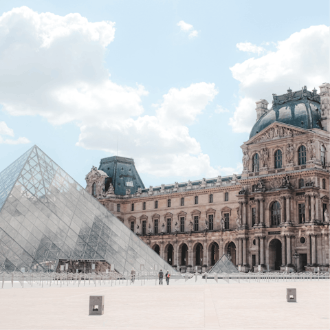 Enjoy the iconic art at the nearby Louvre Museum