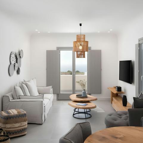 Slip out onto the balcony with a glass of wine and enjoy the views