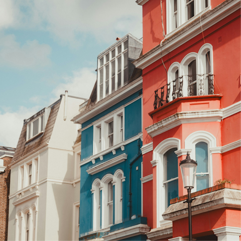 Pick up a coffee and take a stroll through Notting Hill