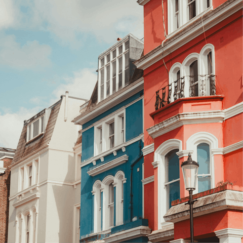 Pick up a coffee and take a stroll through Notting Hill
