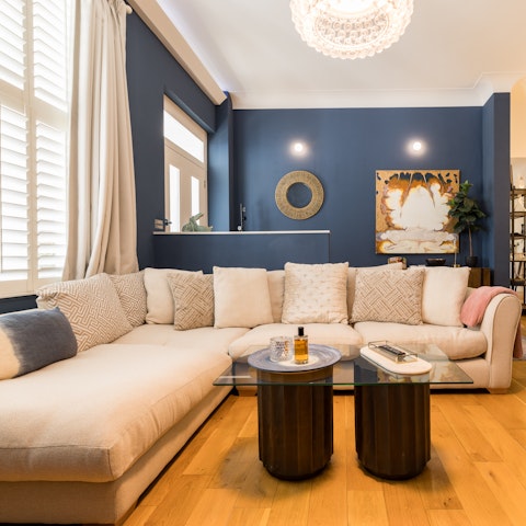 Spend cosy evenings relaxing in the living room