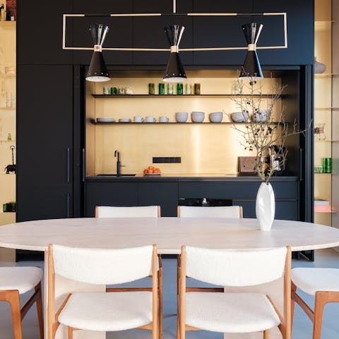 Serve up delicious home cooked meals at the dining area