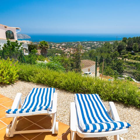 Soak up the sunshine on the patio terrace