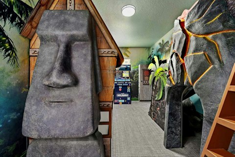 Step into a volcano-and-tiki world built for all-ages fun