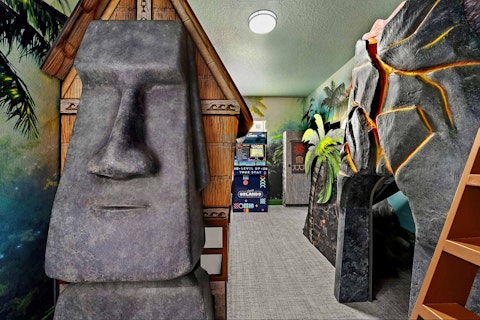 Step into a volcano-and-tiki world built for all-ages fun
