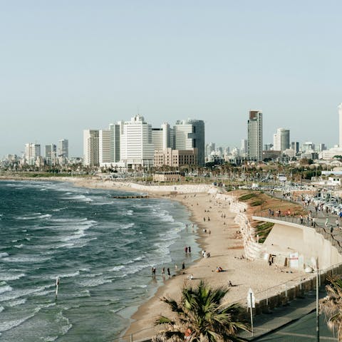 Go to Jerusalem beach, it's a two-minute walk away
