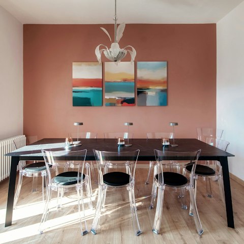 Gather around the dining table for home-cooked meals