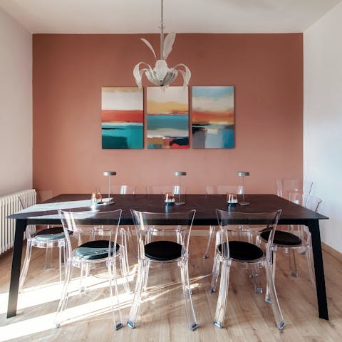 Gather around the dining table for home-cooked meals