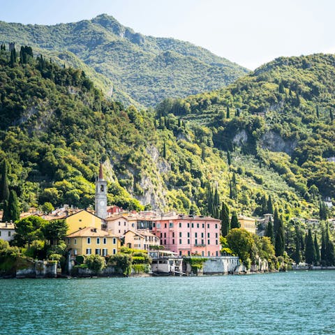 Take a ferry to across Lake Como, to villages like Bellagio