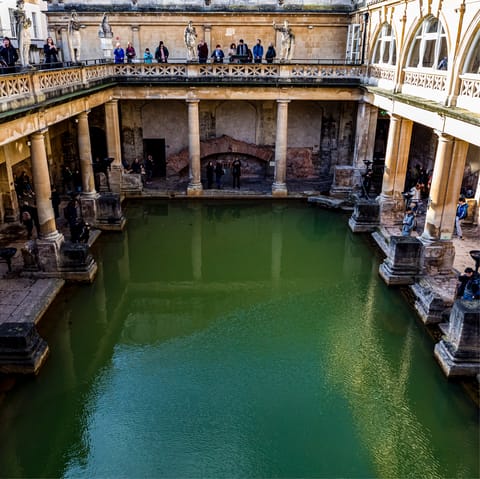 Pay a visit to The Roman Baths in the centre of the city, just over twenty minutes' walk away