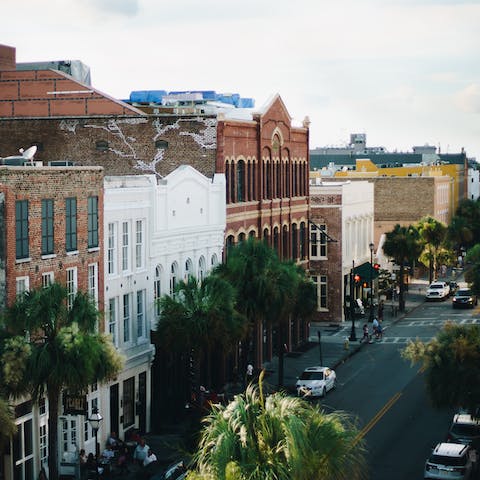Explore the antebellum houses in the city, a thirty-minute drive away