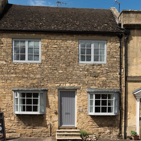 Admire the traditional, country cottage exterior of your home