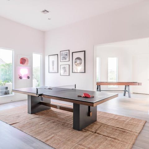 If you tire of the sun, head indoors for a game night