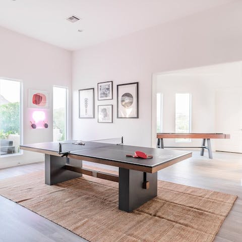 If you tire of the sun, head indoors for a game night