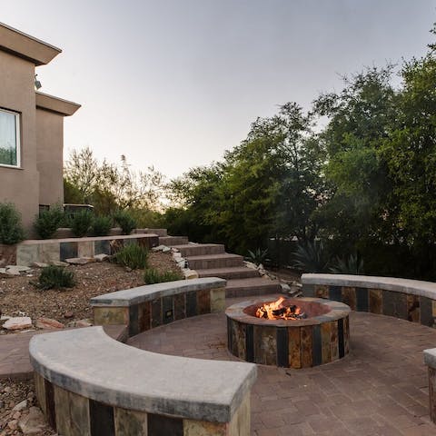 Gather round the fire as the day slips to night