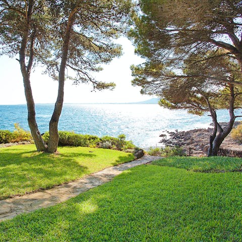 Stroll around the the beautiful lawned gardens