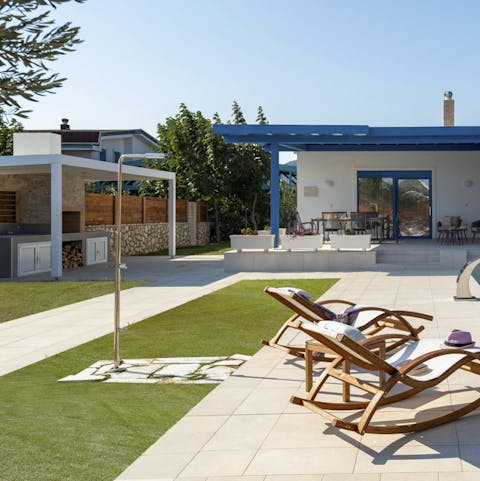 Cool off from the heat under the outdoor shower