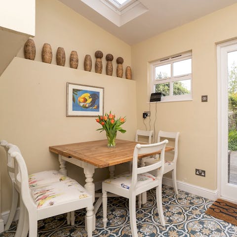 Serve up some typically British delights at the dining area