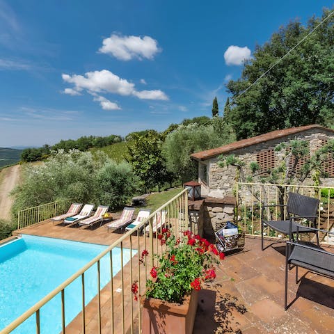 Drink in your surroundings with an Aperol on the terrace
