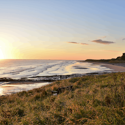 Walk just a couple of minutes to the beautiful Beadnell Bay