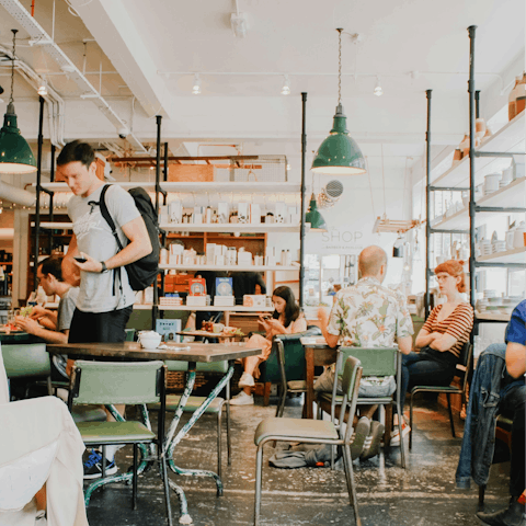 Stroll to a cafe for a coffee and catch up with friends