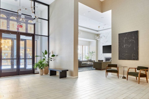 Spill out into the impressive lobby spaces