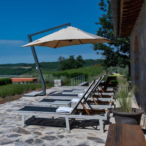 Enjoy an afternoon snooze on one of the loungers