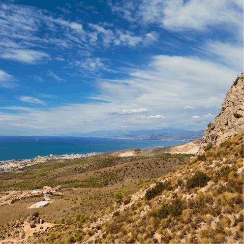 Appreciate the rugged shore and sandy beaches of Costa del Sol