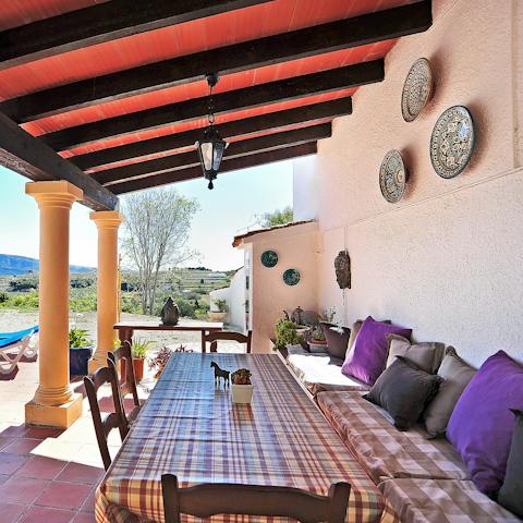 Dine alfresco under the shade of a terrace