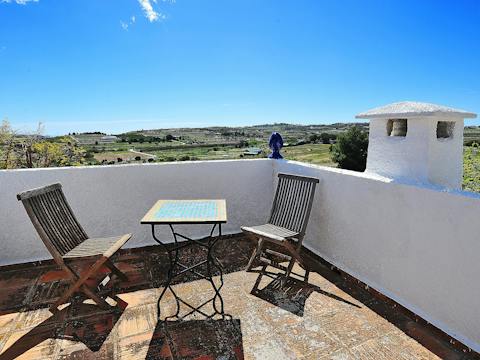 Enjoy views of the countryside from the roof terrace