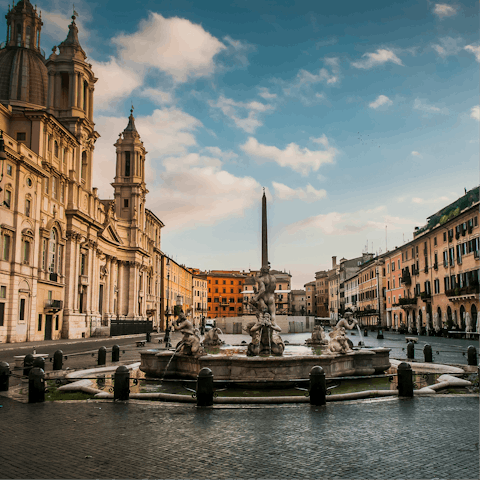 Cross the Tiber and visit Piazza Navona