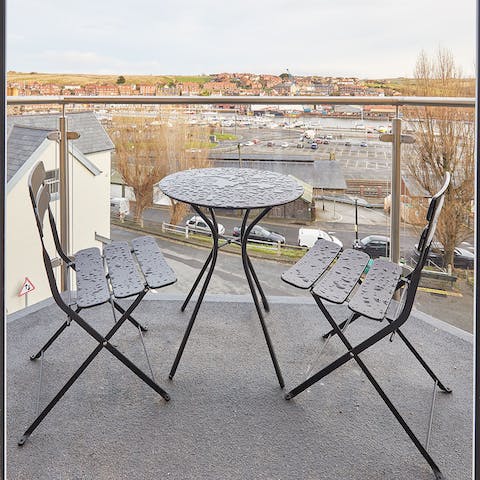 Enjoy the beautiful view from your private balcony – the perfect place for your morning coffee