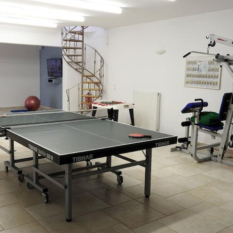 Start the day with a session in the gym — even if you only play a game of ping-pong