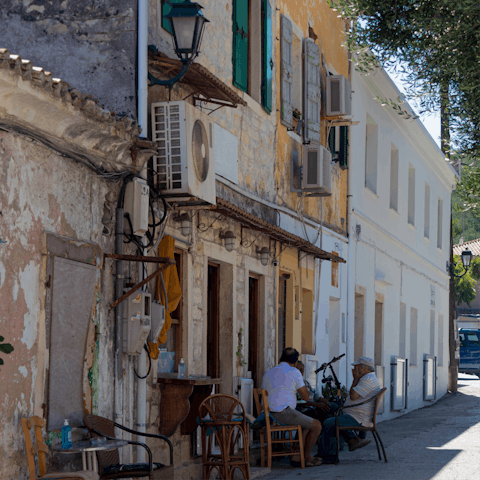 Stay just a five-minute walk from beautiful Monodendri Beach