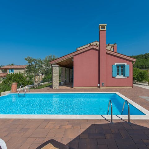 Take a dip in the pool on a hot afternoon