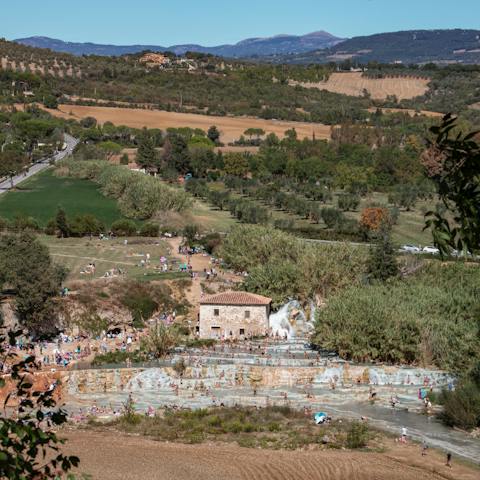 Visit the stunning Terme di Saturnia, a nearby nature spot with natural springs