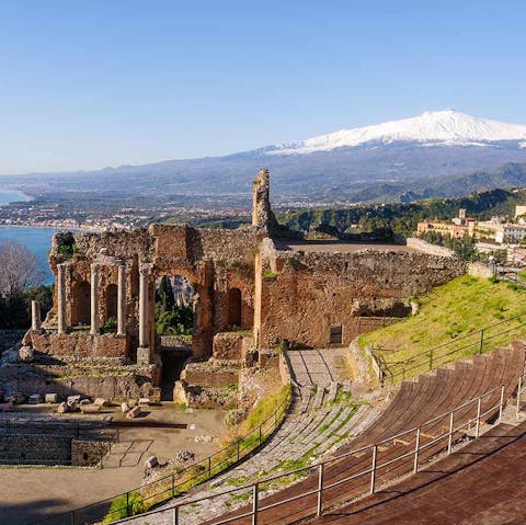 Explore the wonders of Taormina and the mystical Mount Etna