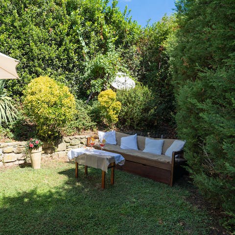 Unwind with a book in a shady corner of the garden