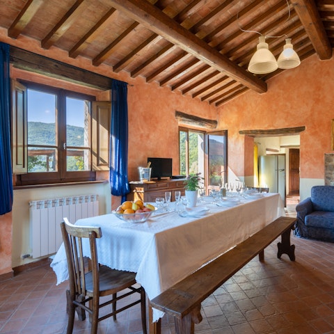 Admire the charming traditional details dotted throughout the house