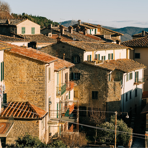 Explore neighbouring Cortona, one of Italy's oldest towns – it's just half an hour away