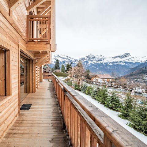 Step outside and admire the views from the balcony