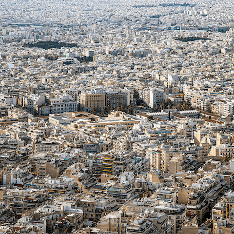 Take in incredible views over Athens from Lycabettus Hill
