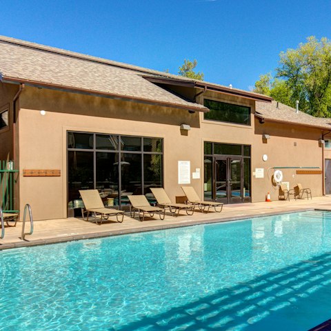 Head over to the shared pool for a dip