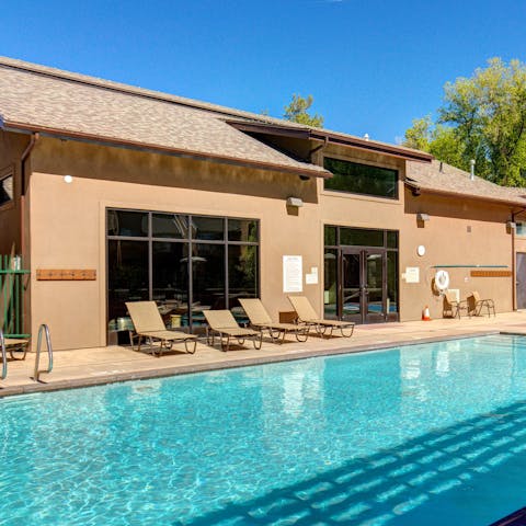 Head over to the shared pool for a dip
