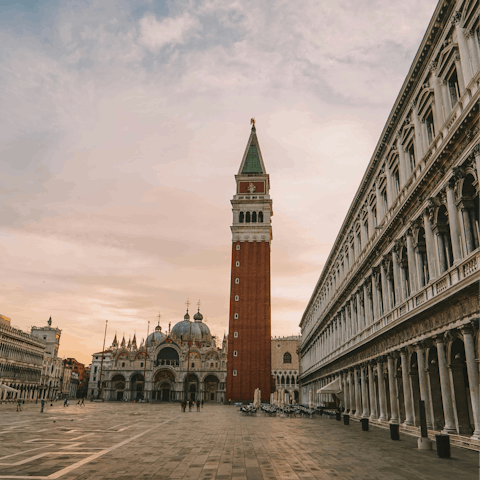 Stay a short stroll from the famous Piazza San Marco