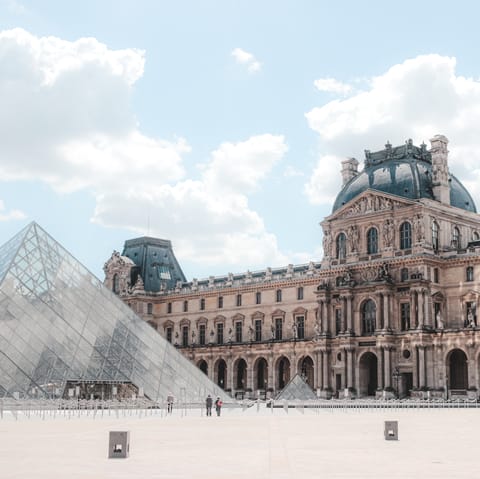 Admire the Louvre's priceless art, thirteen minutes away on foot