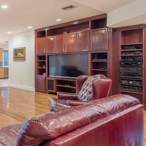 Screen a movie in the entertainment room